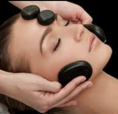 hot stone facial massage