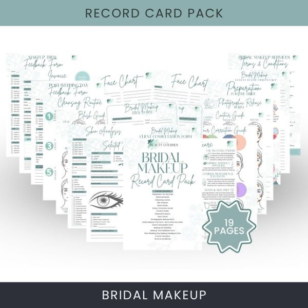 Bridal Make-Up Record Card Pack