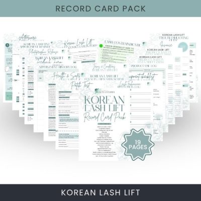 Korean Lash Lift Record Card Pack
