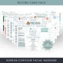 Korean Contour Facial Massage Record Card Pack