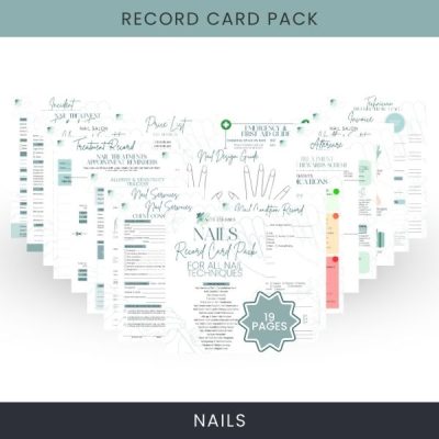 Nail Record Card Pack