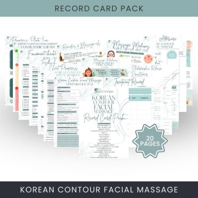 Korean Contour Facial Massage Record Card Pack
